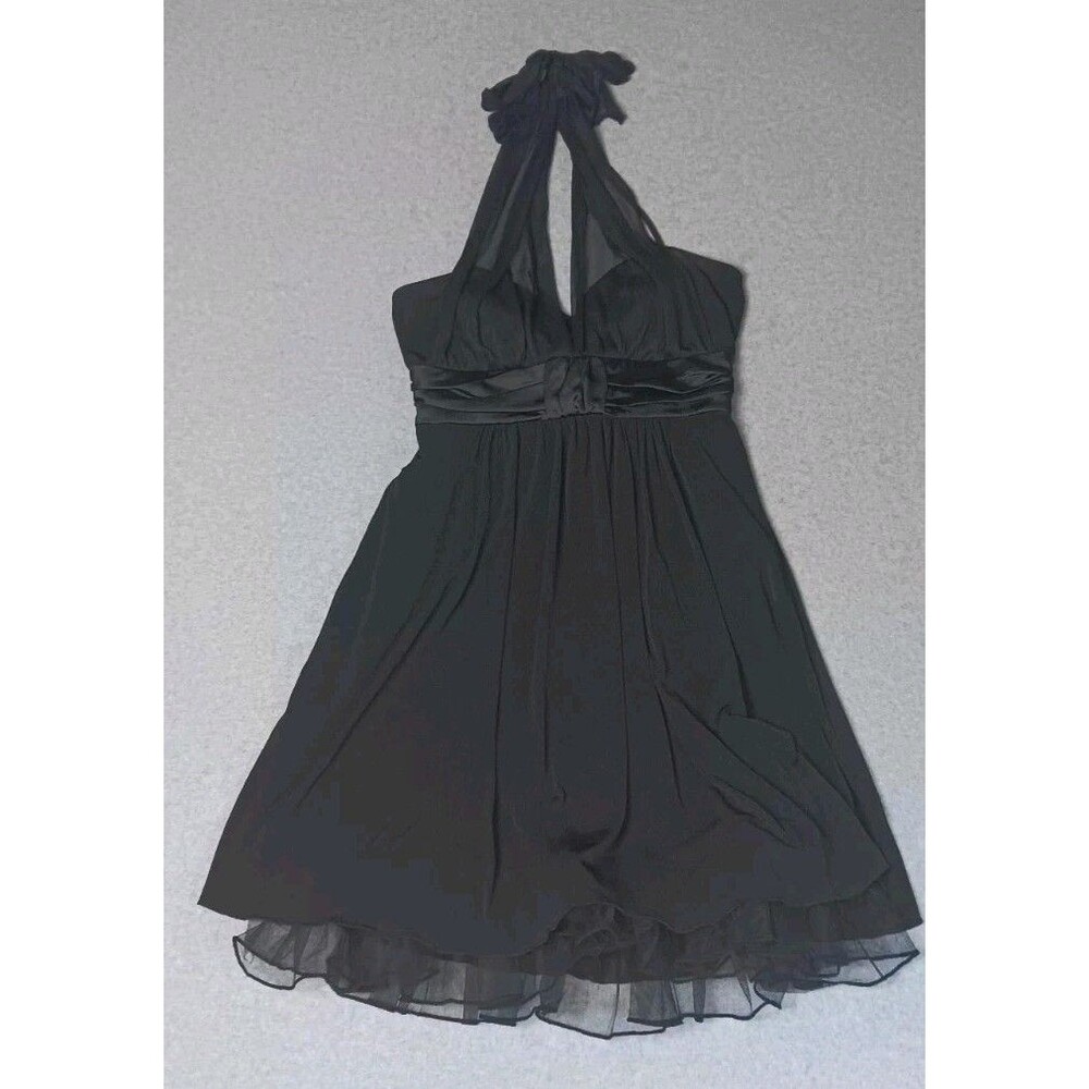 Speechless Y2K Empire Waist Halter Dress M Black Whimsigoth Coquette Babydoll